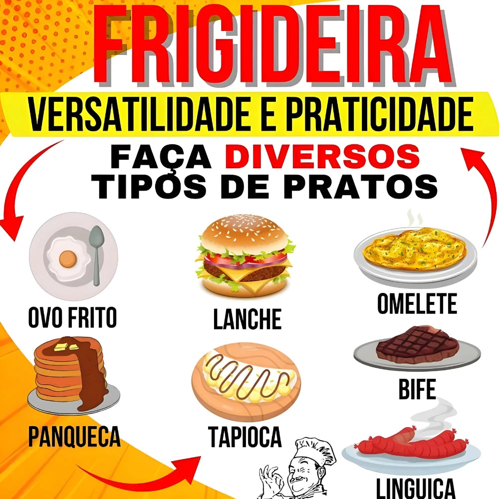 Frigideira Multifuncional ZAFFIORA — Elegância e Praticidade na Sua Cozinha Gourmet