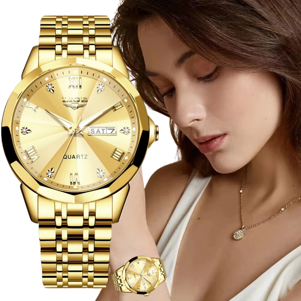 Relógio Feminino LIGE by ZAFFIORA — Estilo Atemporal, Funções Inteligentes e Elegância em Cada Detalhe