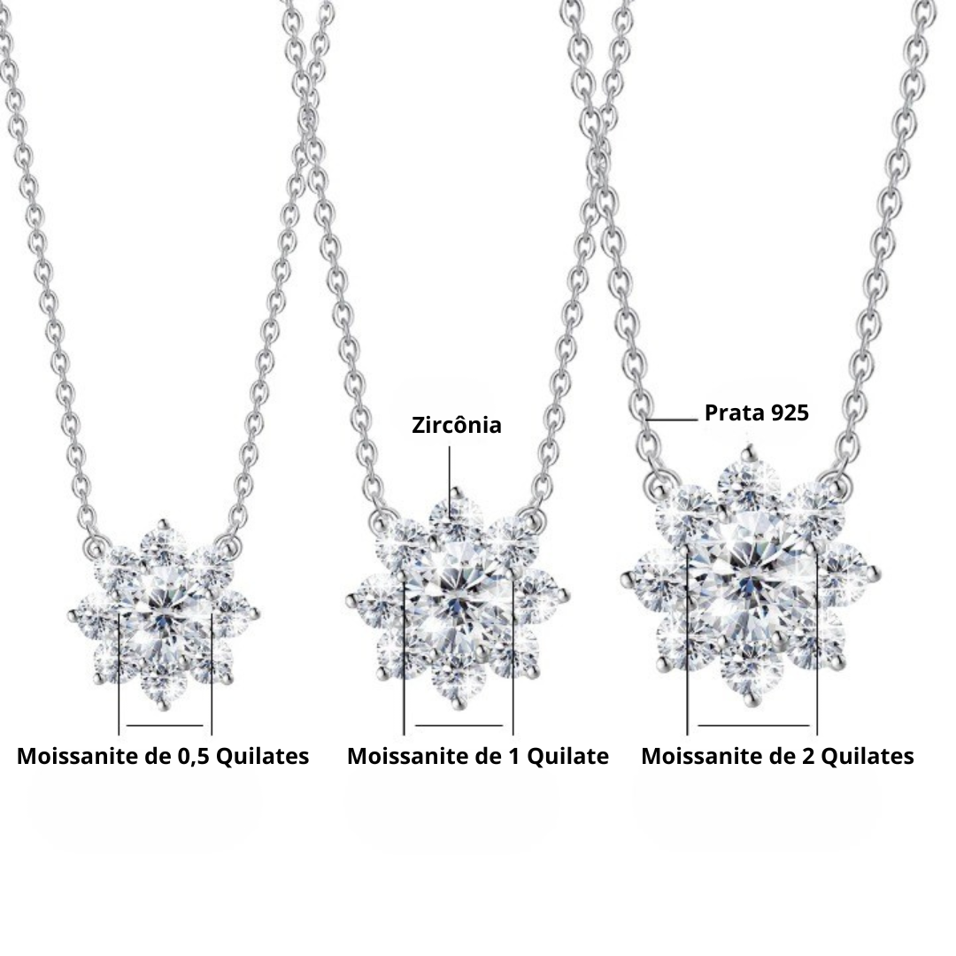 Colar ZAFFIORA® Moissanite – Elegância Suprema em Prata 925 com Pedra Certificada GRA
