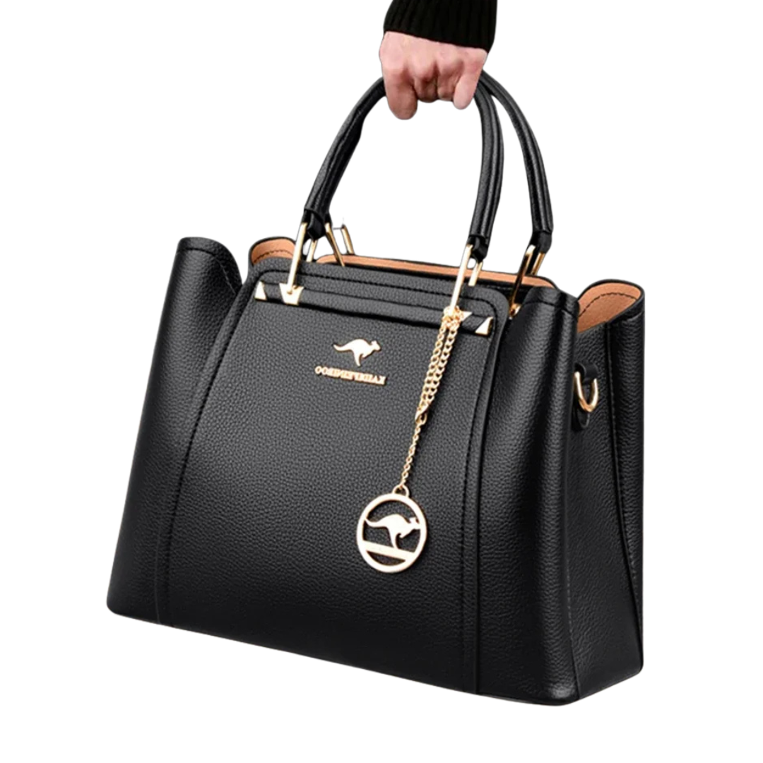 ZAFFIORA Bolsa VANDERWAH em Couro Split – Sofisticação Atemporal em Cada Detalhe