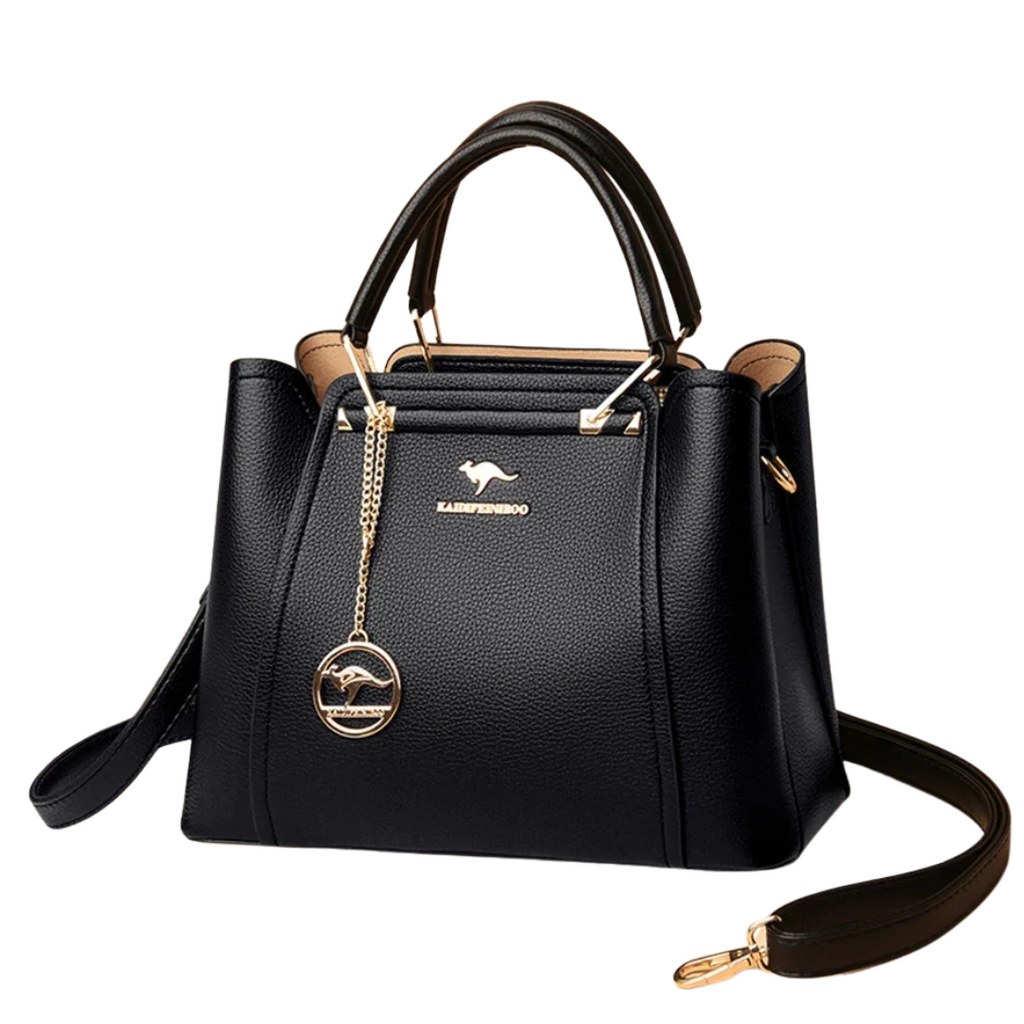 ZAFFIORA Bolsa VANDERWAH em Couro Split – Sofisticação Atemporal em Cada Detalhe