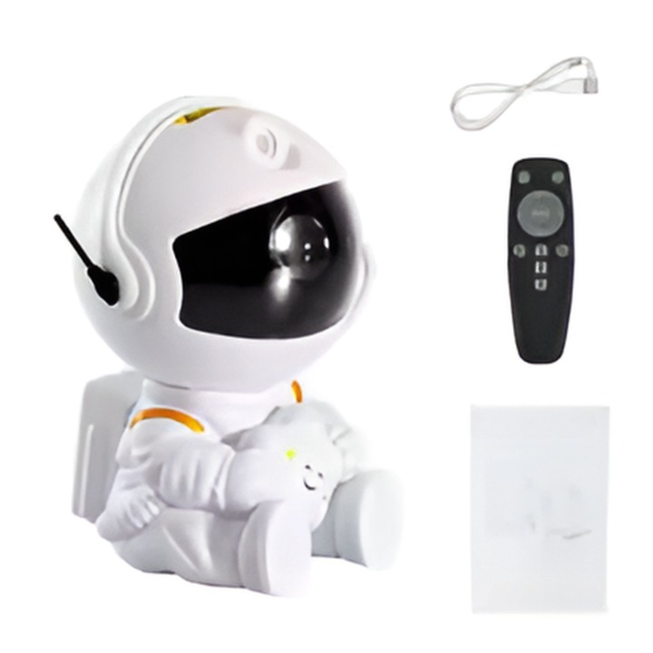 Projetor Astronauta Galaxy LED ZAFFIORA – Leve o Universo para o Seu Quarto