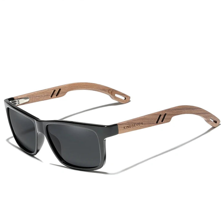 Óculos KINGSEVEN W5508 – Madeira Natural, Proteção UV400 e Design Premium | ZAFFIORA
