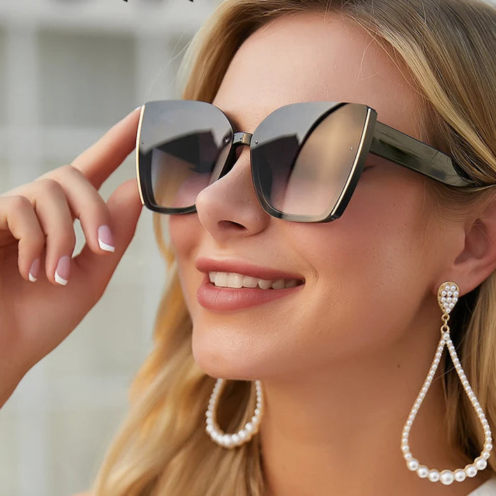 ZAFFIORA – Óculos de Sol Feminino Cat Eye | Design Retrô e Charme Fashion