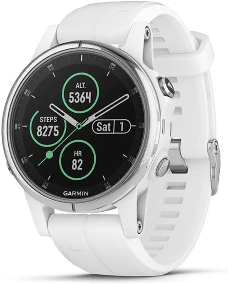ZAFFIORA | Garmin Fenix 5S Plus – Smartwatch Esportivo GPS com Monitor de Frequência Cardíaca, Rastreamento de Velocidade, Corrida e Maratona, Resistente à Água 100m