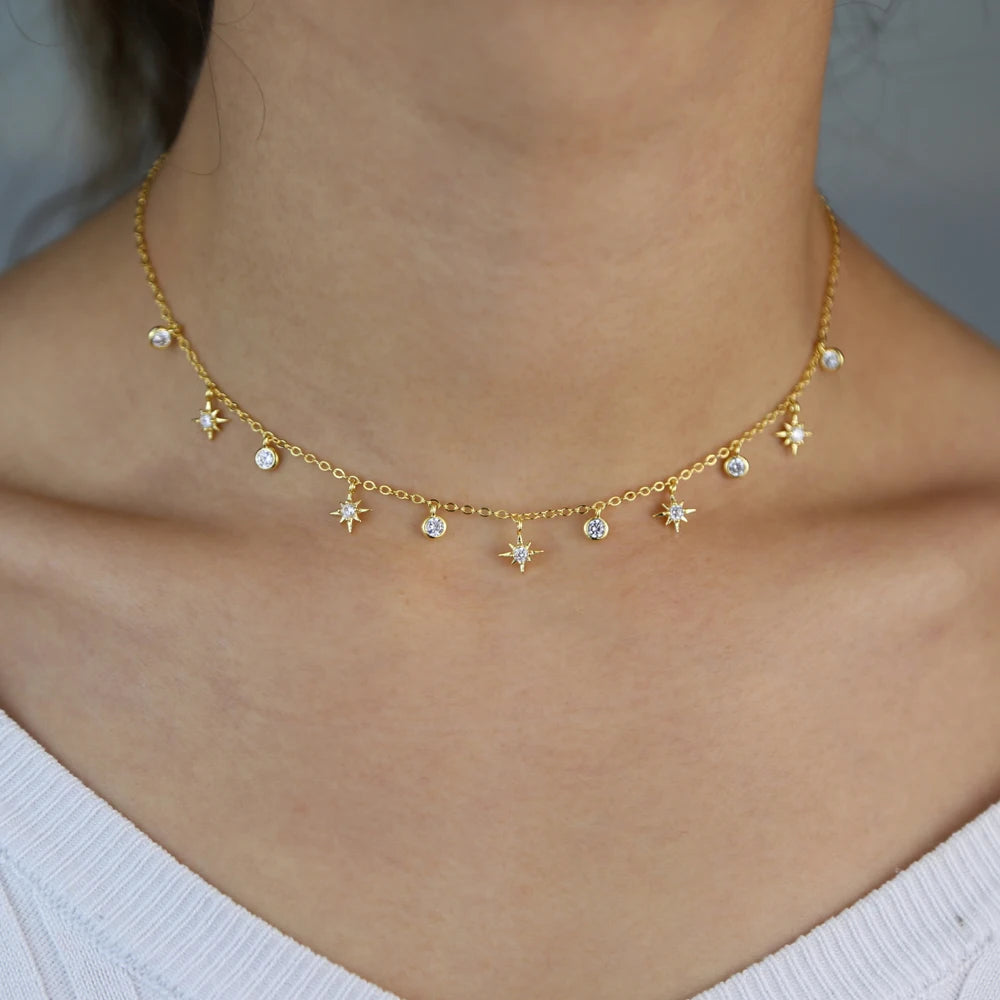 Colar Feminino Borboleta – Design com Zircônia Cúbica em Dourado ou Prateado | ZAFFIORA