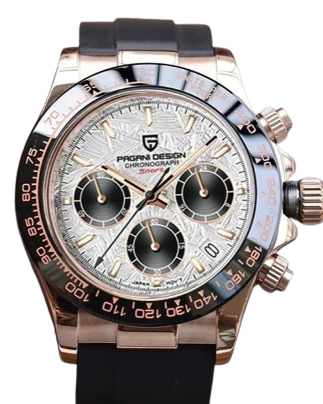 Relógio Masculino ZAFFIORA PAGANI DESIGN V2 – Cronógrafo Retrô 40mm, Quartzo, Safira, À Prova d’Água, Caixa em Aço Inoxidável