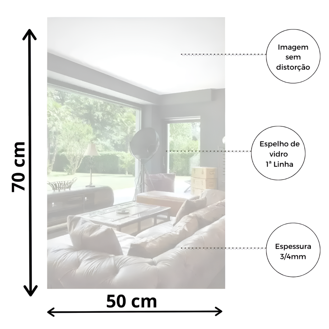 ZAFFIORA | Espelho Decorativo com Lapidação Fina – Crie Ambientes Mais Claros e Charmosos