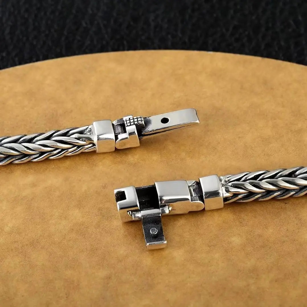Pulseira Cadeado Unissex em Prata 925 ZAFFIORA – Estilo Punk, Moderna e Ousada