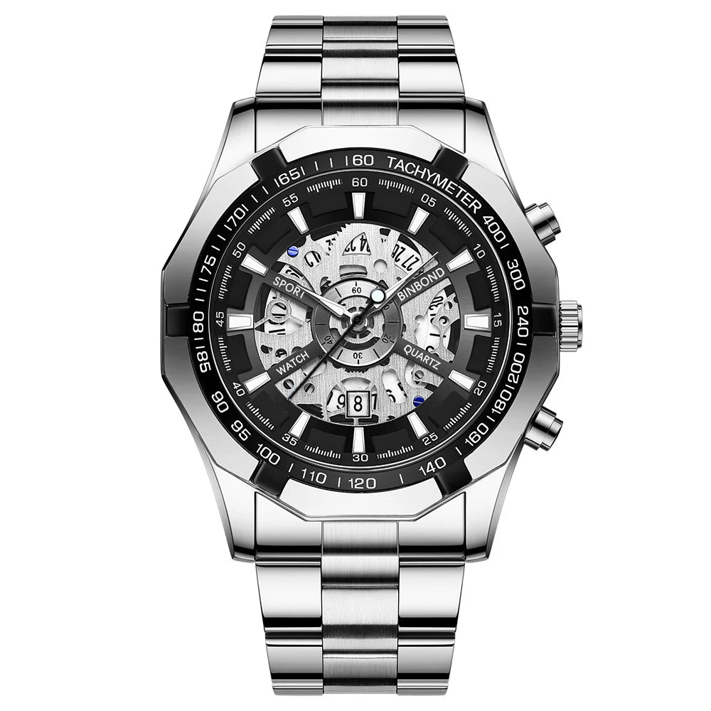 ZAFFIORA | Relógio Masculino BINBOND Quartz – Elegância, Precisão e Resistência