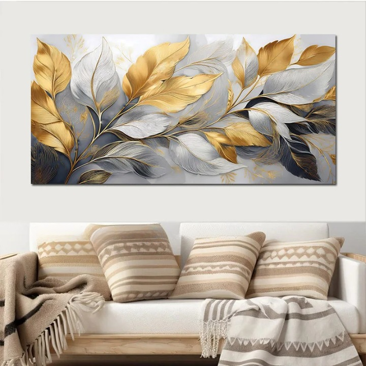 ZAFFIORA Arte em Tela – Pintura Moderna Abstrata de Peixes Koi em Canvas Premium