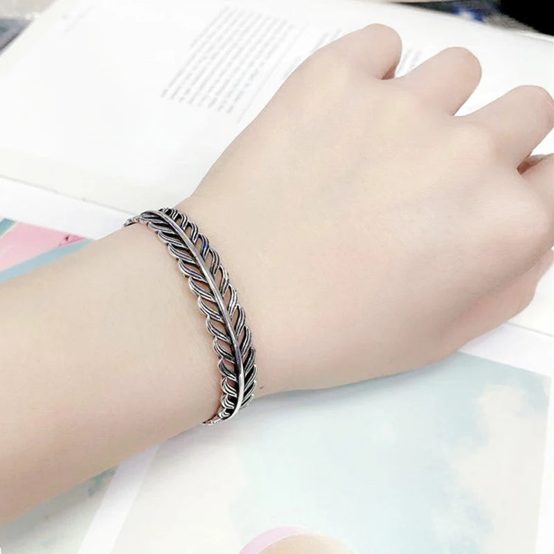 Pulseira Unissex PANJBJ em Prata Ajustável 20g – Design de Elos Clássicos, Leve e Sofisticada – ZAFFIORA