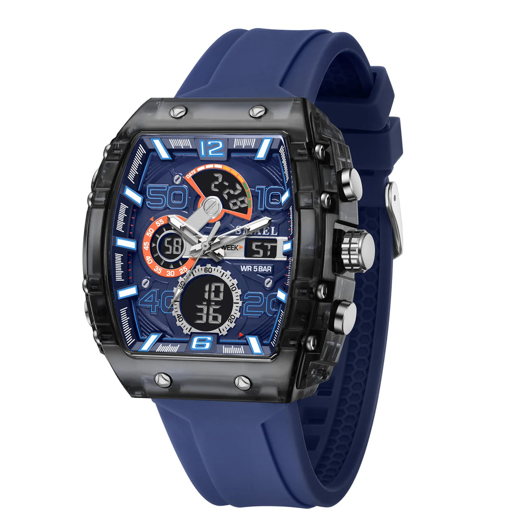 Relógio Masculino ZAFFIORA SMAEL 8109 – Sofisticação Esportiva para Homens que Valorizam Funcionalidade e Estilo