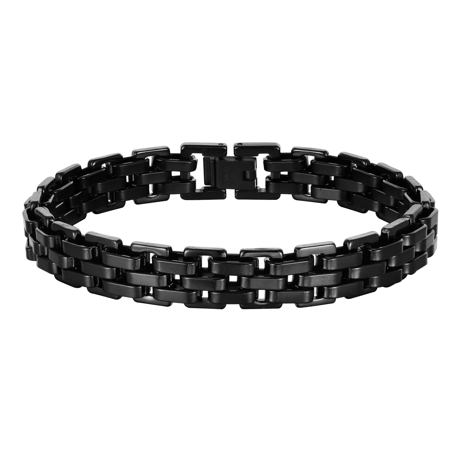 Pulseira Masculina VNOX em Aço Inoxidável ZAFFIORA – Casual, Resistente e Presente de Fé