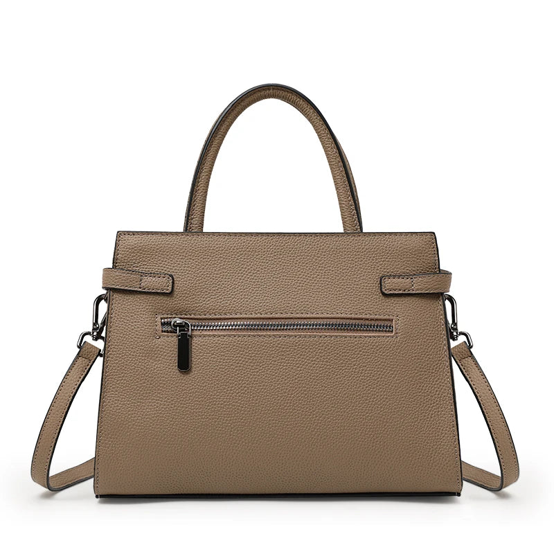 Bolsa de Couro Legitimo Aidrani – ZAFFIORA | Design Casual-Chic com Toque de Luxo