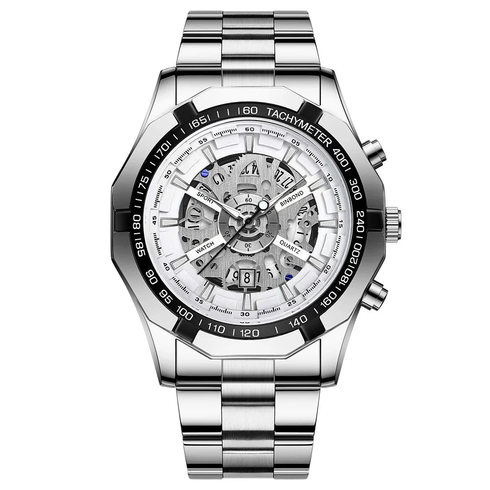 ZAFFIORA | Relógio Masculino BINBOND Quartz – Elegância, Precisão e Resistência