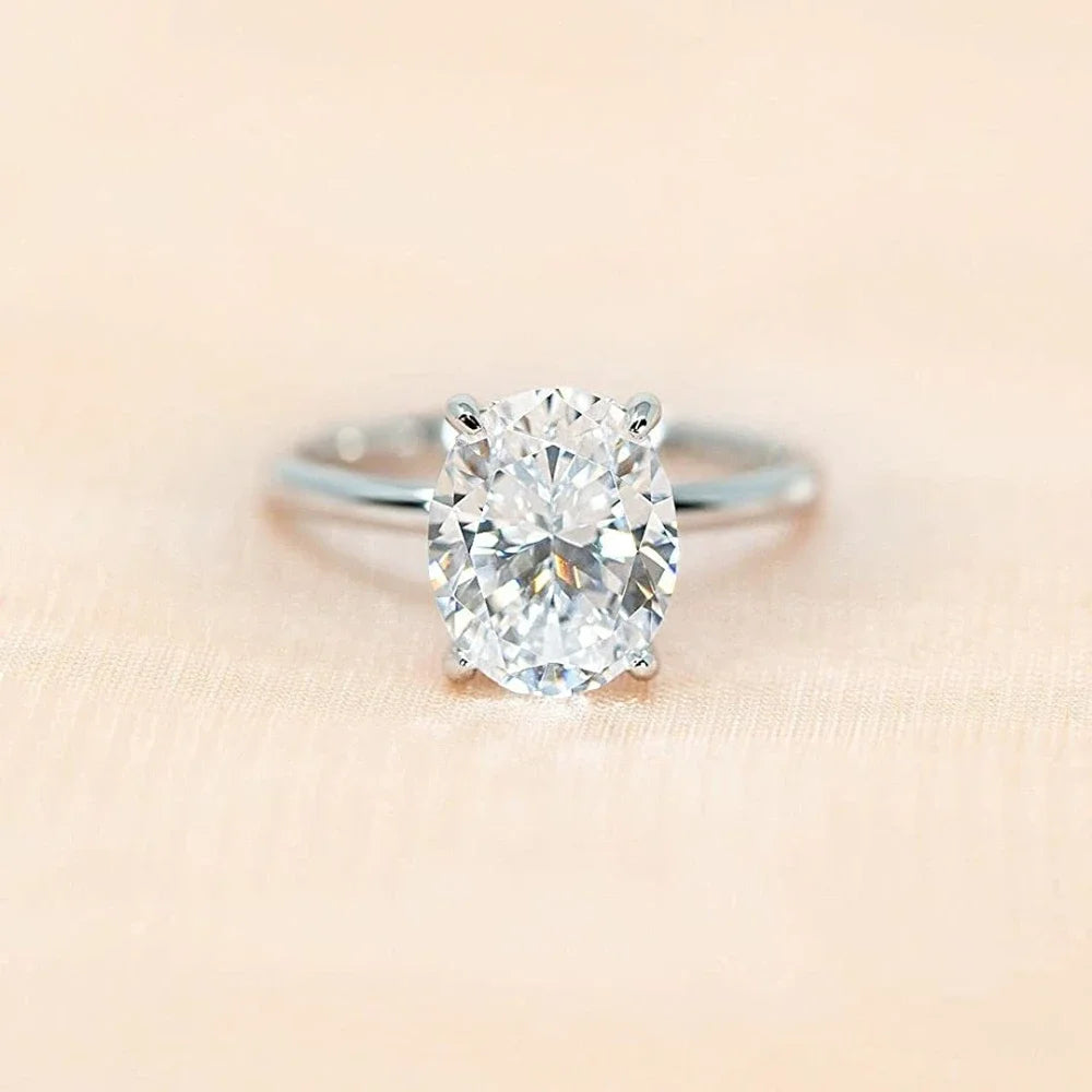 Anel de Noivado ZAFFIORA em Prata 925 com Zircônia – Elegância Clássica e Atemporal