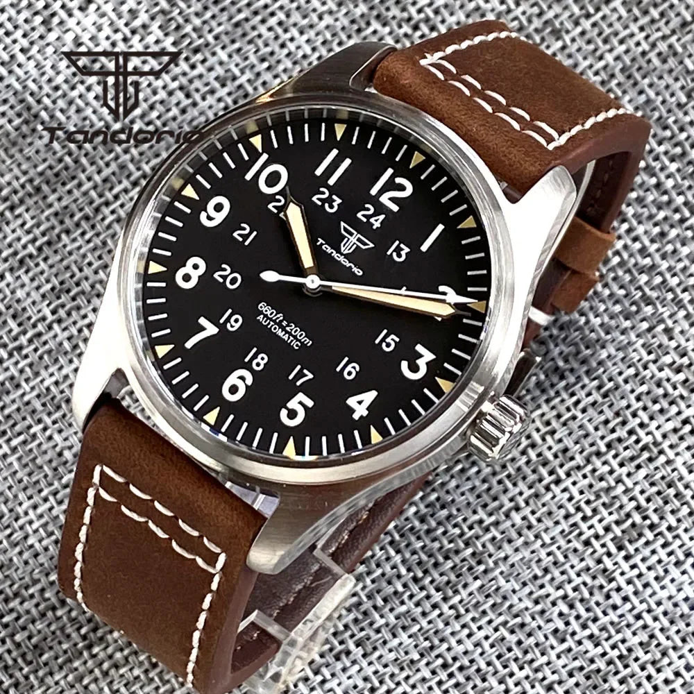 ZAFFIORA Tandorio 39mm – Relógio Automático Masculino com Movimento NH35A e Design Clássico