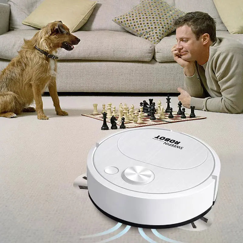 NOVO Aspirador de pó robô USB ZAFFIORA  3 em 1, inteligente, sem fio, 1500Pa, limpeza e varredura de piso para escritório doméstico