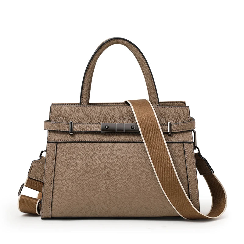 Bolsa de Couro Legitimo Aidrani – ZAFFIORA | Design Casual-Chic com Toque de Luxo