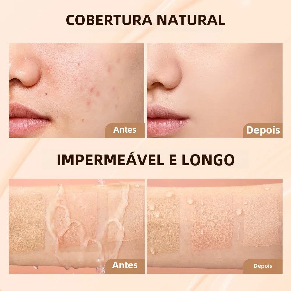 ZAFFIORA SkinLuxe by O.TWO.O – Base Líquida 30ml com Alta Cobertura e FPS30