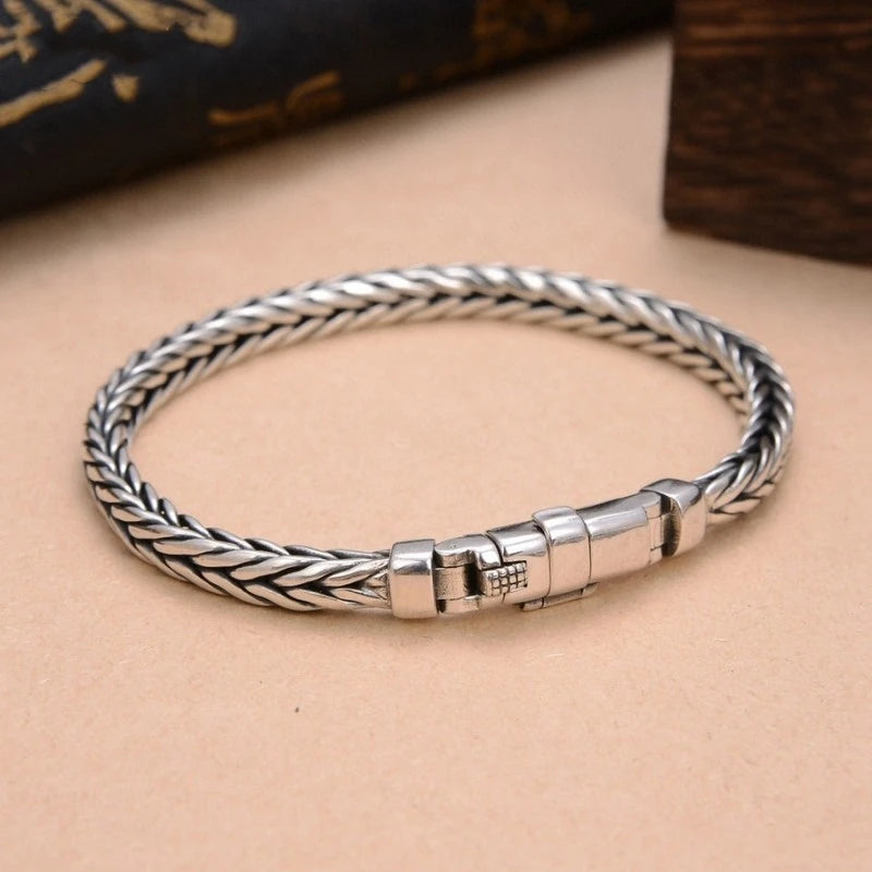 Pulseira Cadeado Unissex em Prata 925 ZAFFIORA – Estilo Punk, Moderna e Ousada