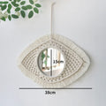Espelho Redondo de Parede ZAFFIORA em Macramê – Toque Boho Chic para Sua Decoração
