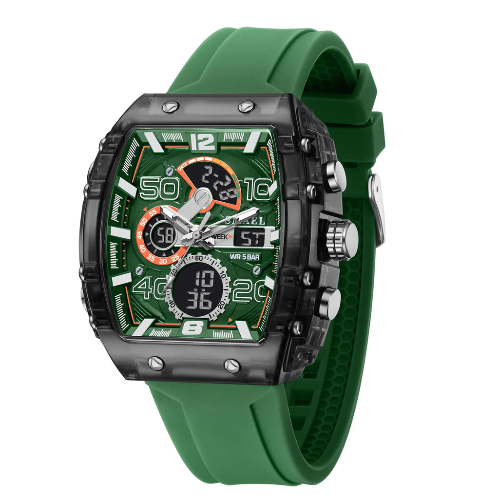 Relógio Masculino ZAFFIORA SMAEL 8109 – Sofisticação Esportiva para Homens que Valorizam Funcionalidade e Estilo