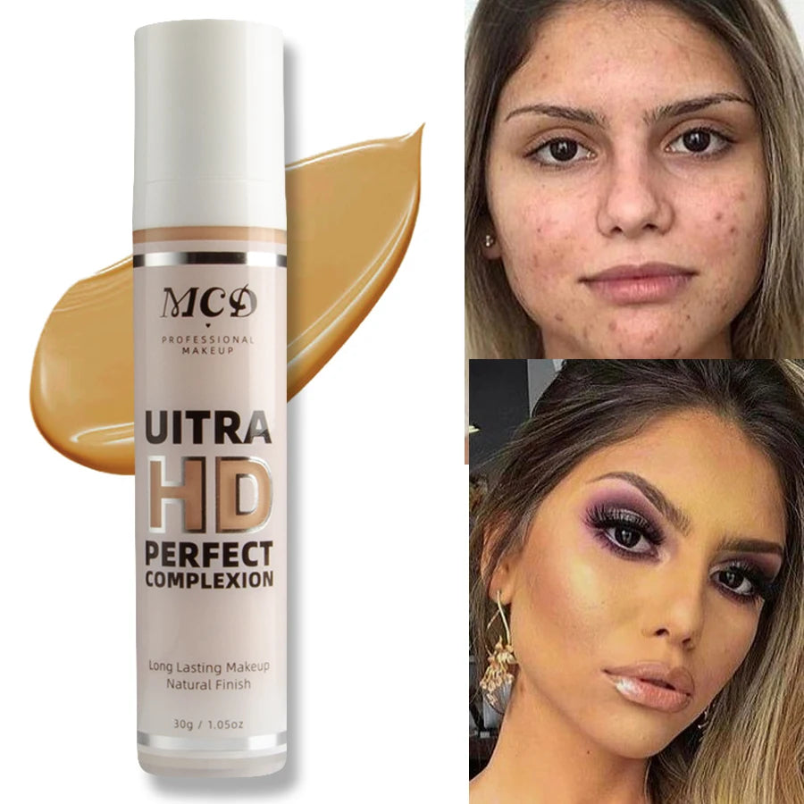 ZAFFIORA Base Líquida MCD M3035 – 9 Cores, Alta Fixação e Cobertura Natural