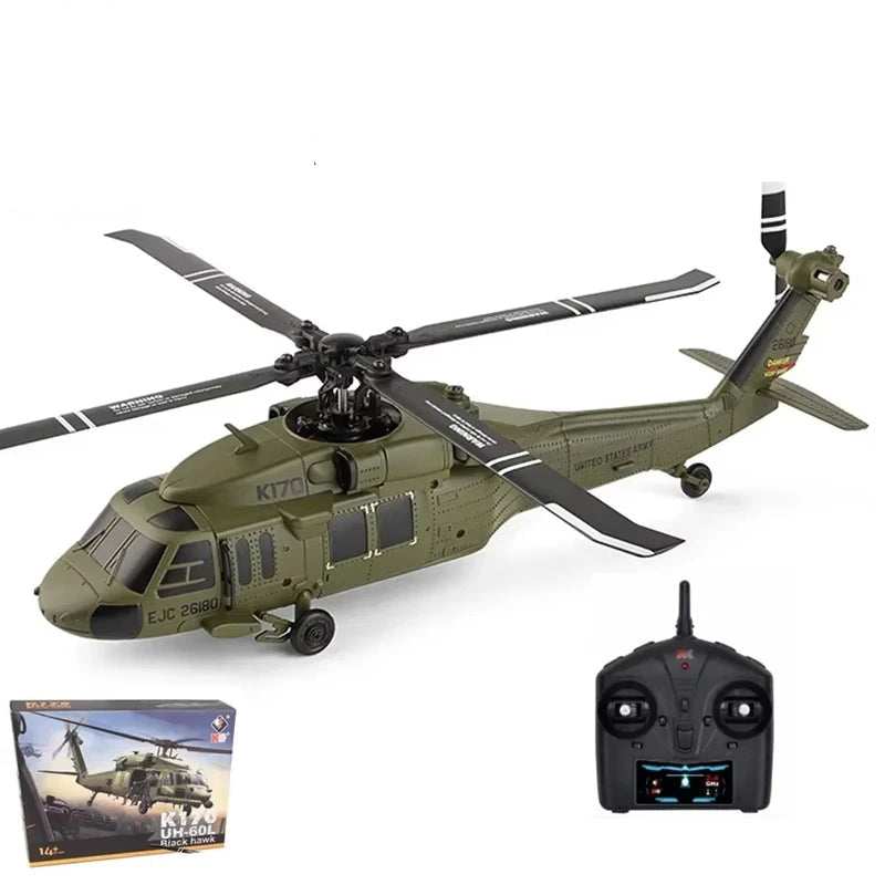 ZAFFIORA | Helicóptero RC XK K170 UH-60L – Realismo Militar, Estabilidade e Potência em Cada Voo