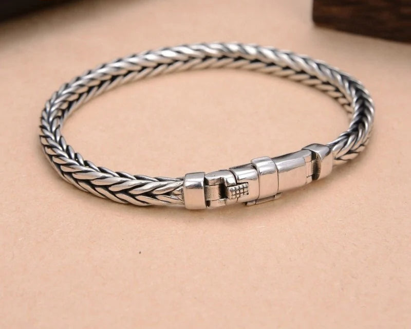 Pulseira Cadeado Unissex em Prata 925 ZAFFIORA – Estilo Punk, Moderna e Ousada