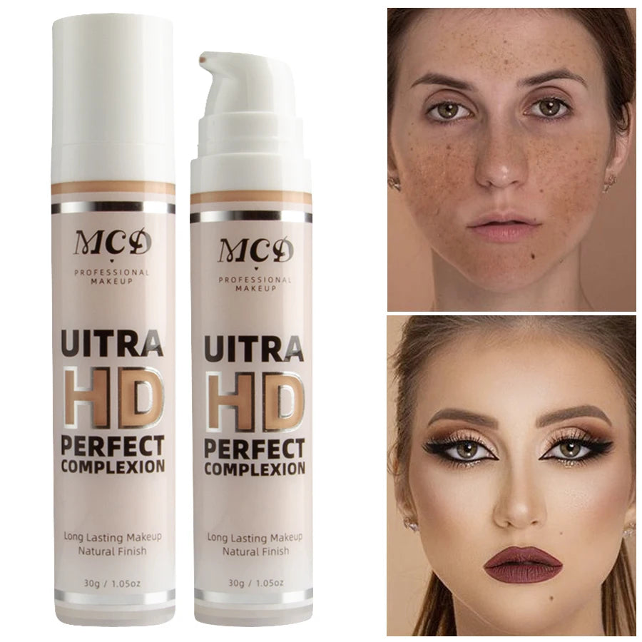 ZAFFIORA Base Líquida MCD M3035 – 9 Cores, Alta Fixação e Cobertura Natural