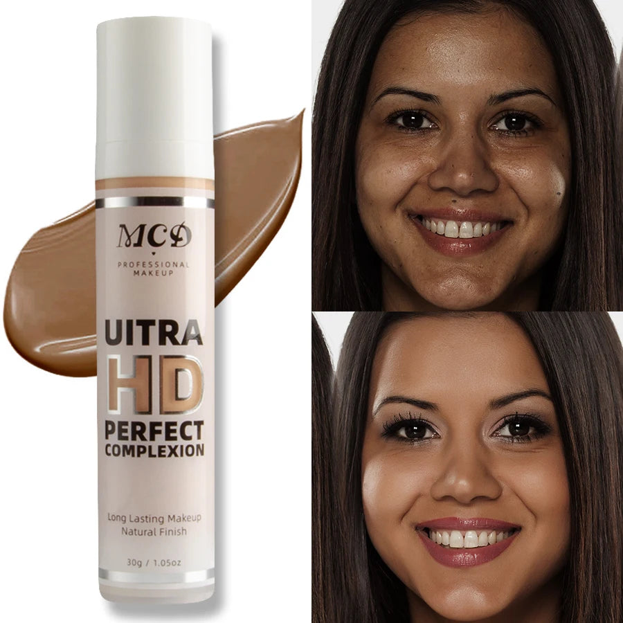 ZAFFIORA Base Líquida MCD M3035 – 9 Cores, Alta Fixação e Cobertura Natural