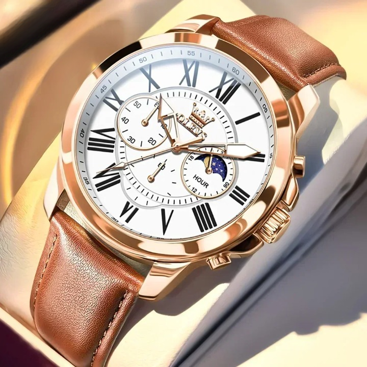 Relógio Masculino OLEVS 3632 by ZAFFIORA – Luxo, Durabilidade e Alta Performance com Design Sofisticado