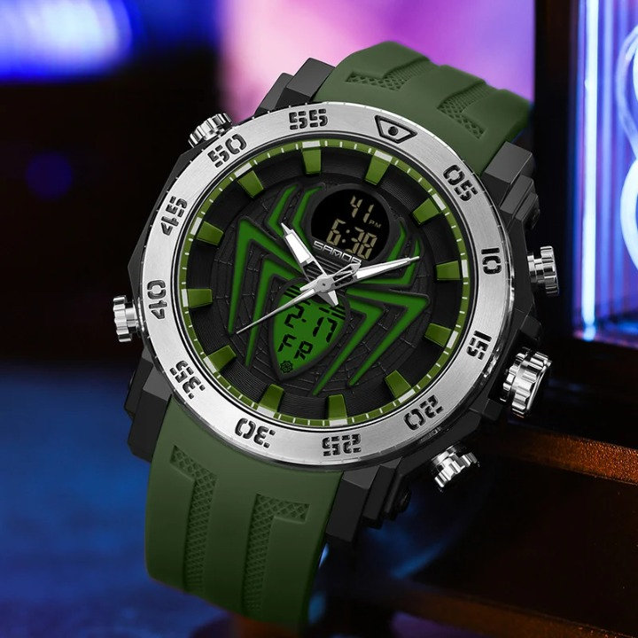 Relógio Esportivo SANDA 6111 by ZAFFIORA – Potência, Tecnologia e Estilo em Um Só Acessório
