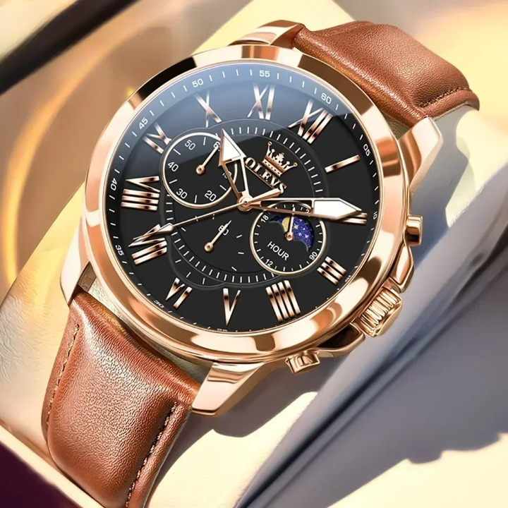 Relógio Masculino OLEVS 3632 by ZAFFIORA – Luxo, Durabilidade e Alta Performance com Design Sofisticado