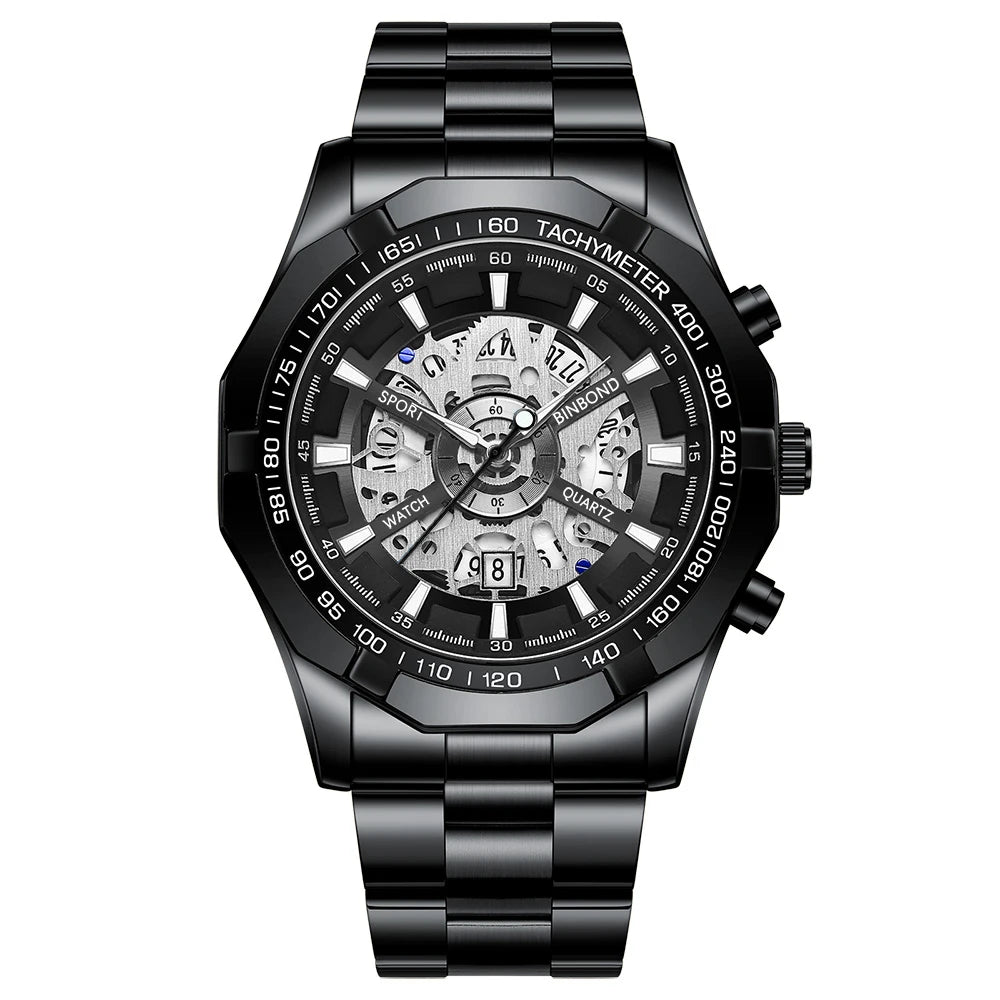 ZAFFIORA | Relógio Masculino BINBOND Quartz – Elegância, Precisão e Resistência