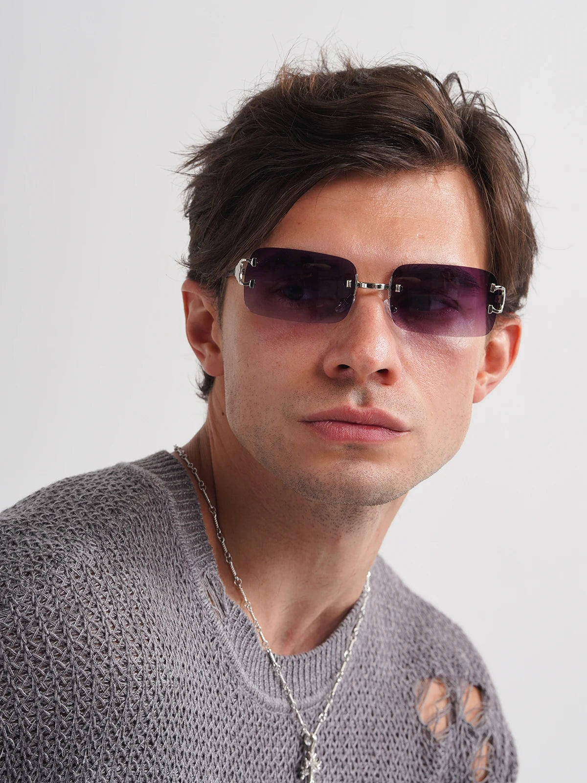Óculos de Sol Masculino Ruiao K0193 por ZAFFIORA – Estilo Hip Hop e Proteção UV400
