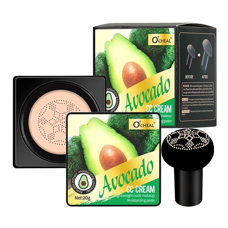 O'CHEAL Mushroom Cushion BB Cream ZAFFIORA – Base Líquida + Corretivo com Efeito Natural e Longa Duração