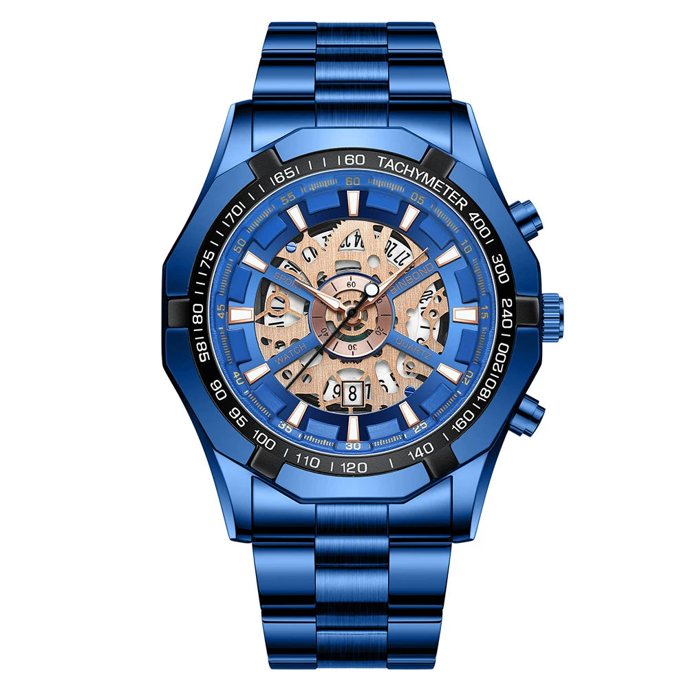 ZAFFIORA | Relógio Masculino BINBOND Quartz – Elegância, Precisão e Resistência