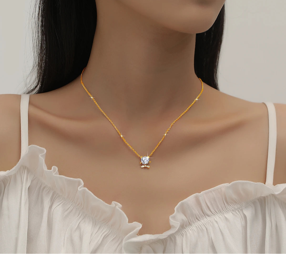Colar ZAFFIORA Moissanite em Prata 925 com Certificação GRA – Joia Exclusiva com Design Delicado e Brilho Incomparável