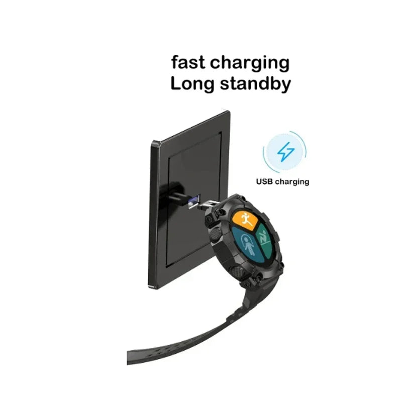 Smartwatch Real Stepcount ZAFFIORA – Monitoramento de Saúde, Notificações e Resistência IP68