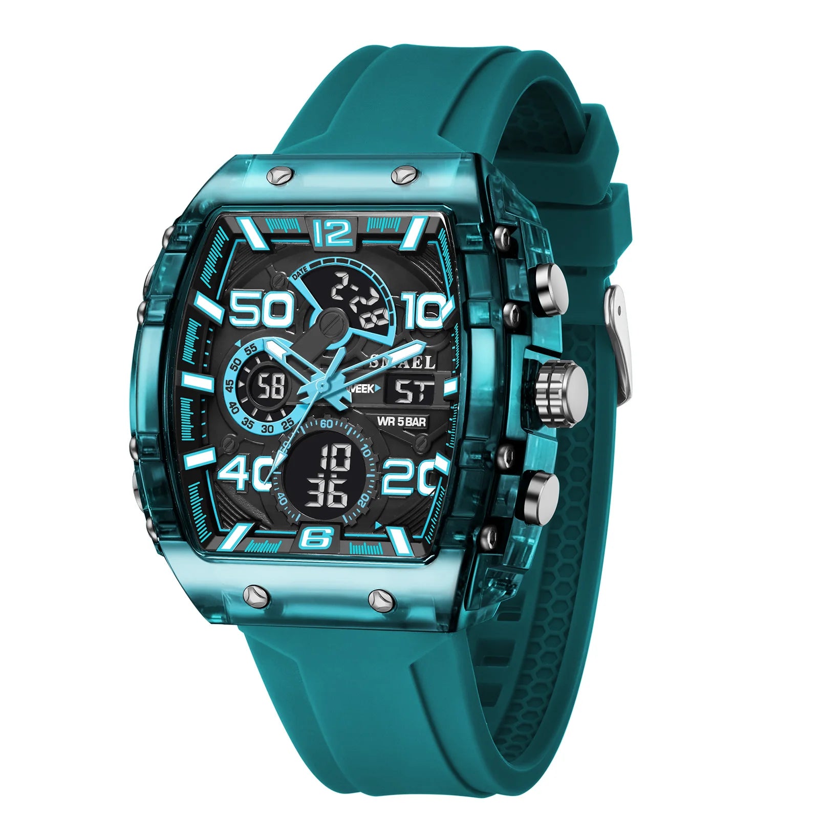 Relógio Masculino ZAFFIORA SMAEL 8109 – Sofisticação Esportiva para Homens que Valorizam Funcionalidade e Estilo
