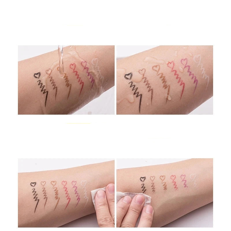 Lápis Delineador Eyeliner ZAFFIORA – 5 Cores, À Prova d’Água e Longa Duração