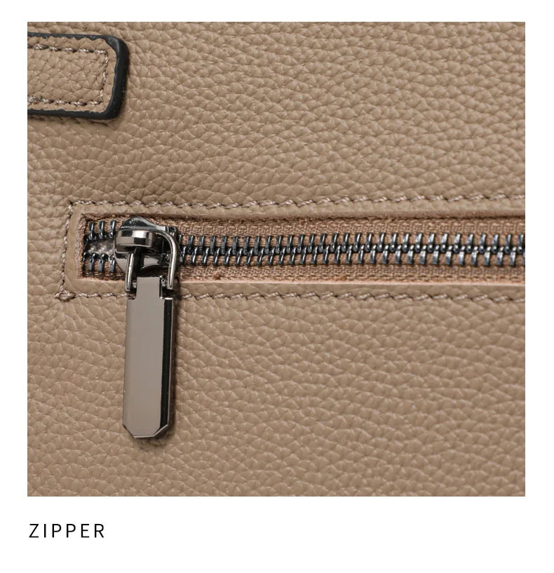 Bolsa de Couro Legitimo Aidrani – ZAFFIORA | Design Casual-Chic com Toque de Luxo