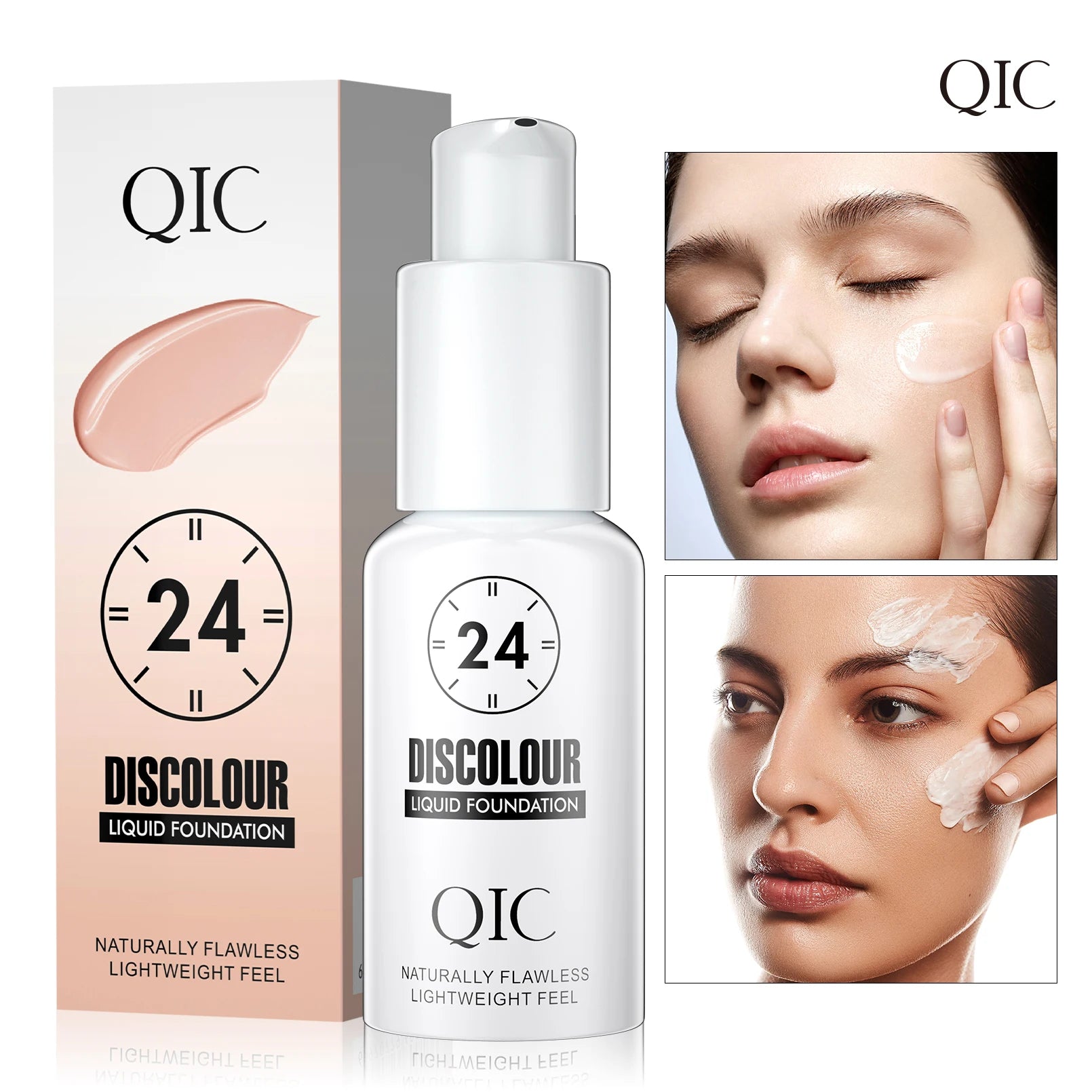 ZAFFIORA Base Líquida QIC Q516 – Base Mágica que Muda de Cor, Hidratante e de Longa Duração