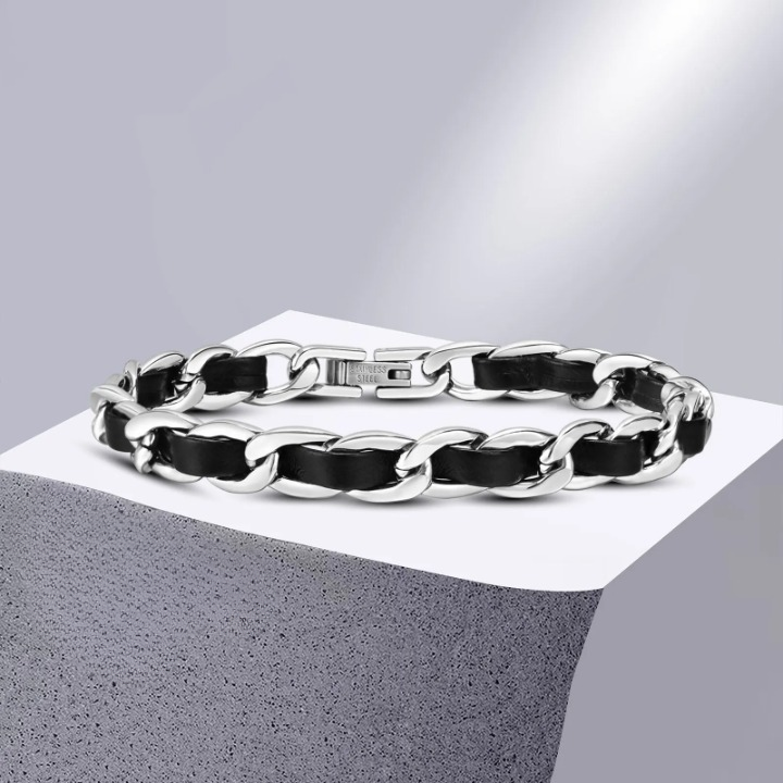 Bracelete Masculino Premium VNOX ZAFFIORA – Visual Marcante para Homens de Estilo