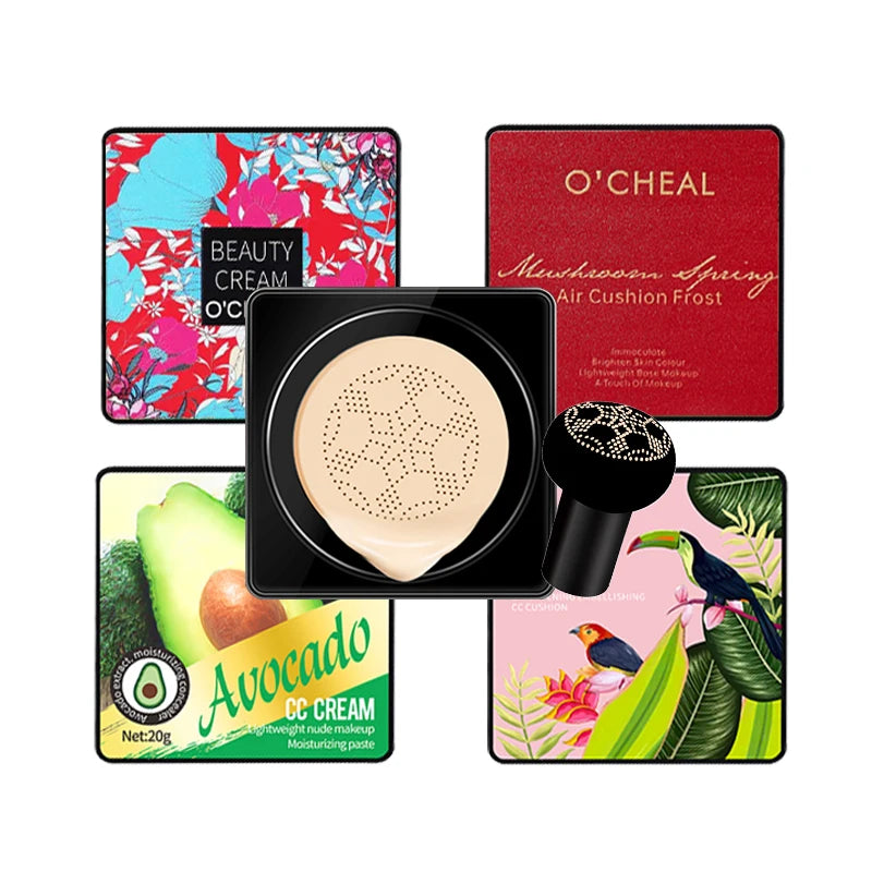O'CHEAL Mushroom Cushion BB Cream ZAFFIORA – Base Líquida + Corretivo com Efeito Natural e Longa Duração