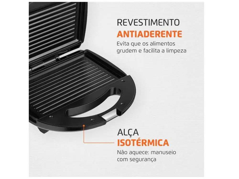 ZAFFIORA | Sandwiches Mondial Fast Grill S-12 Black 750W - 110V