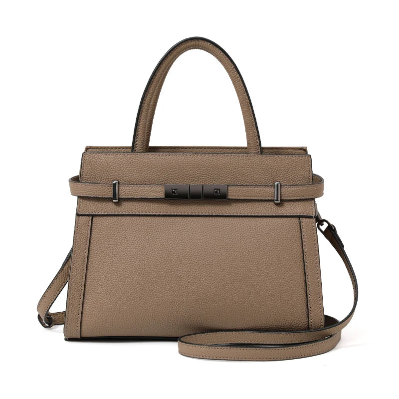 Bolsa de Couro Legitimo Aidrani – ZAFFIORA | Design Casual-Chic com Toque de Luxo